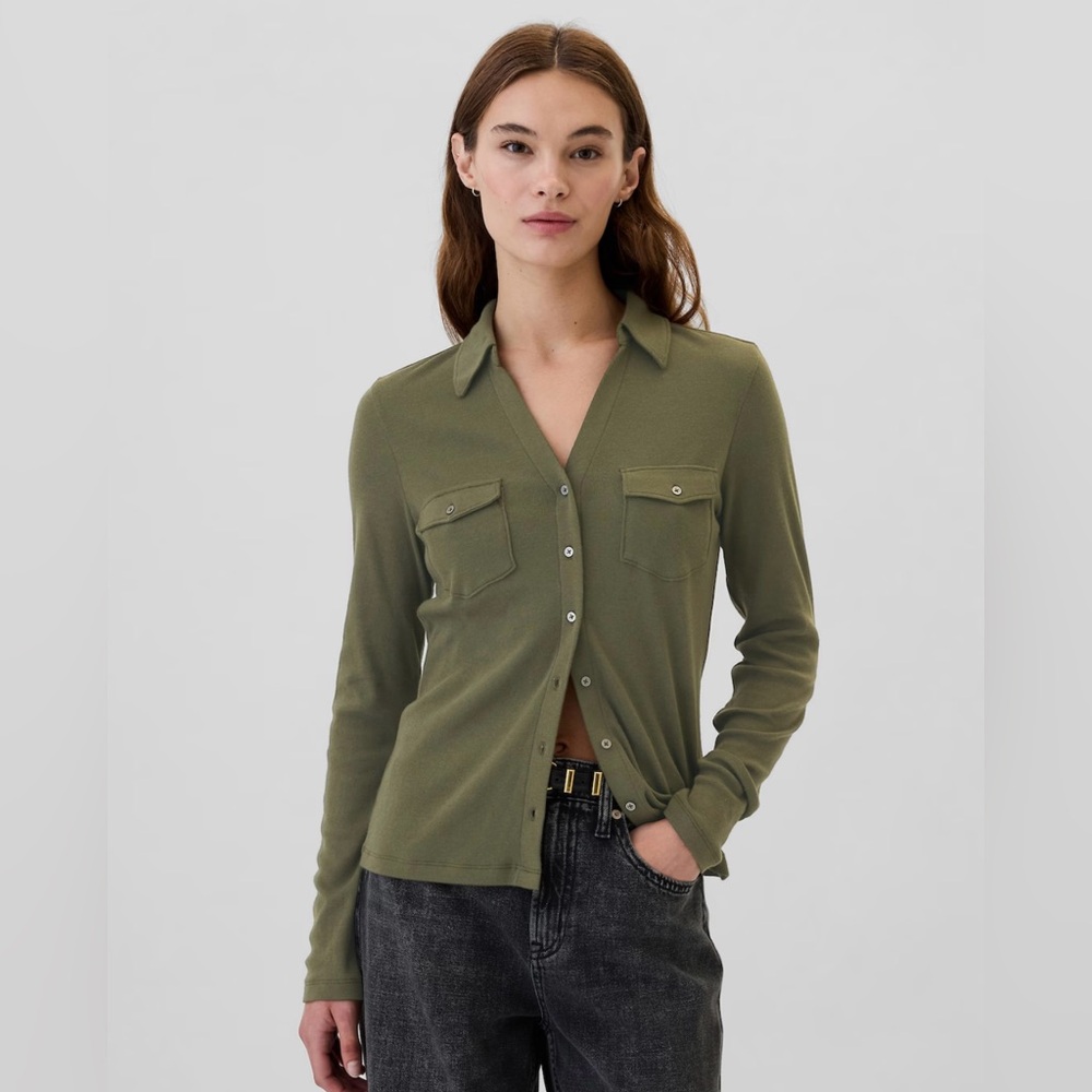 NWT GAP knit utility shirt
